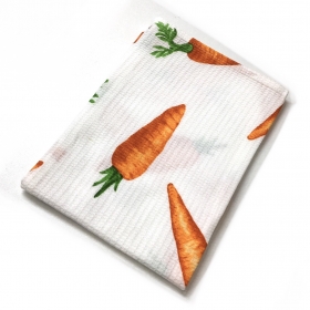 Полотенце кухонное "Морковки", ткань вафельная